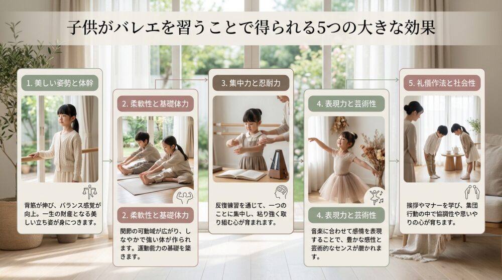 子供がバレエを習うことで得られる5つの大きな効果