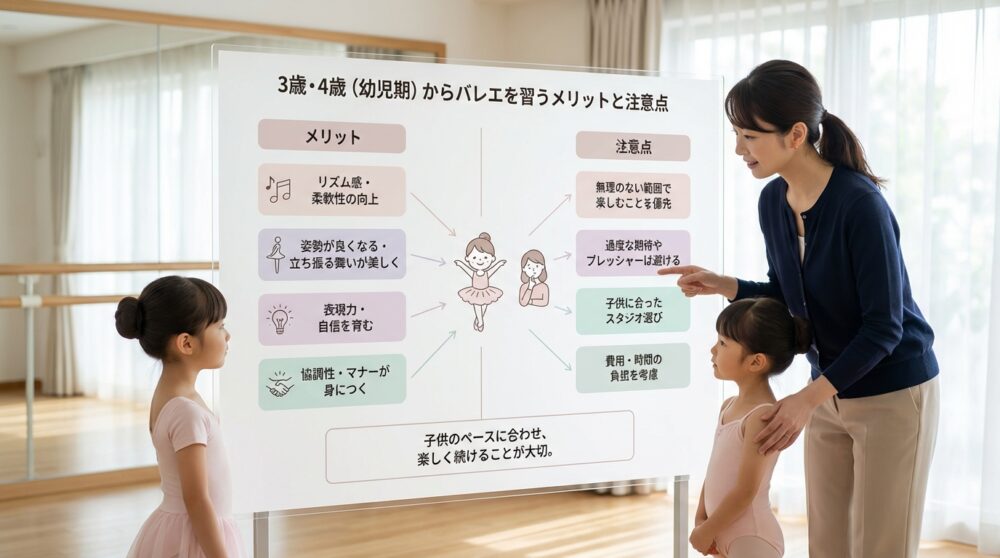 3歳・4歳（幼児期）からバレエを習うメリットと注意点