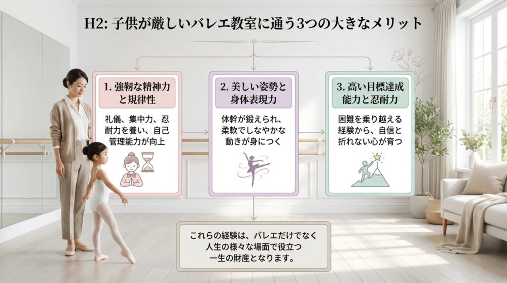 子供が厳しいバレエ教室に通う3つの大きなメリット