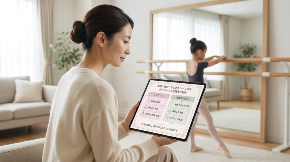 事前に確認しておきたいバレエのデメリットと保護者の悩み