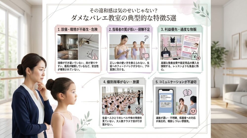 その違和感は気のせいじゃない？ダメなバレエ教室の典型的な特徴5選