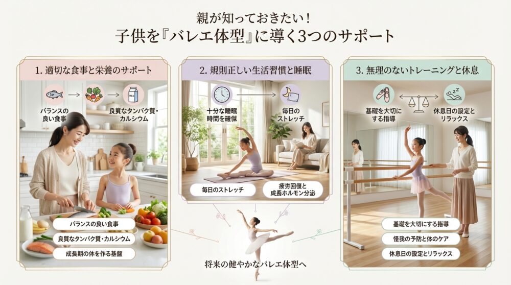 親が知っておきたい！子供を「バレエ体型」に導く3つのサポート