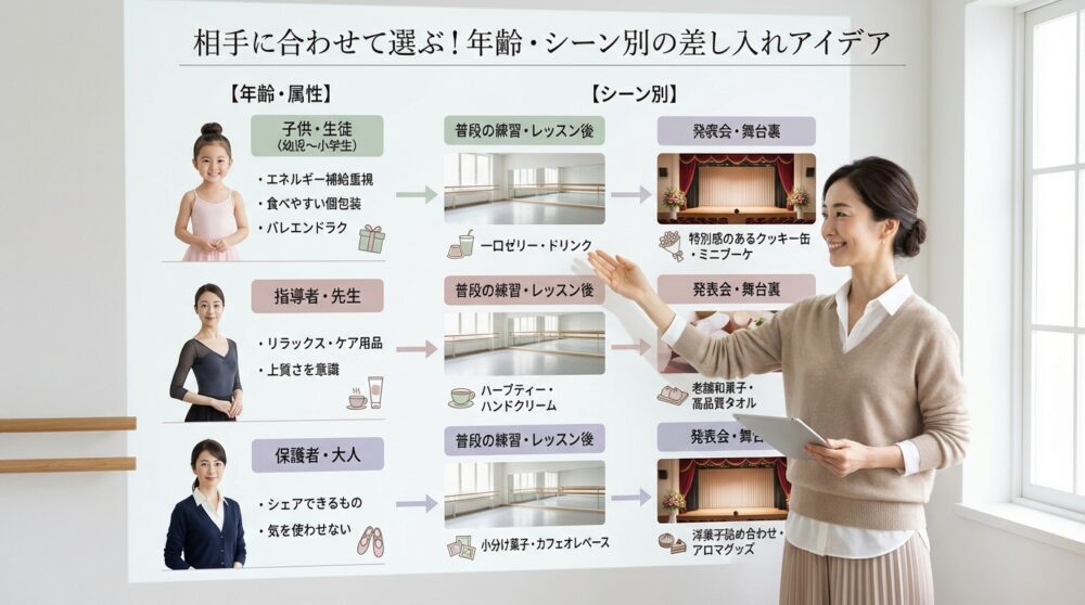 相手に合わせて選ぶ！年齢・シーン別の差し入れアイデア