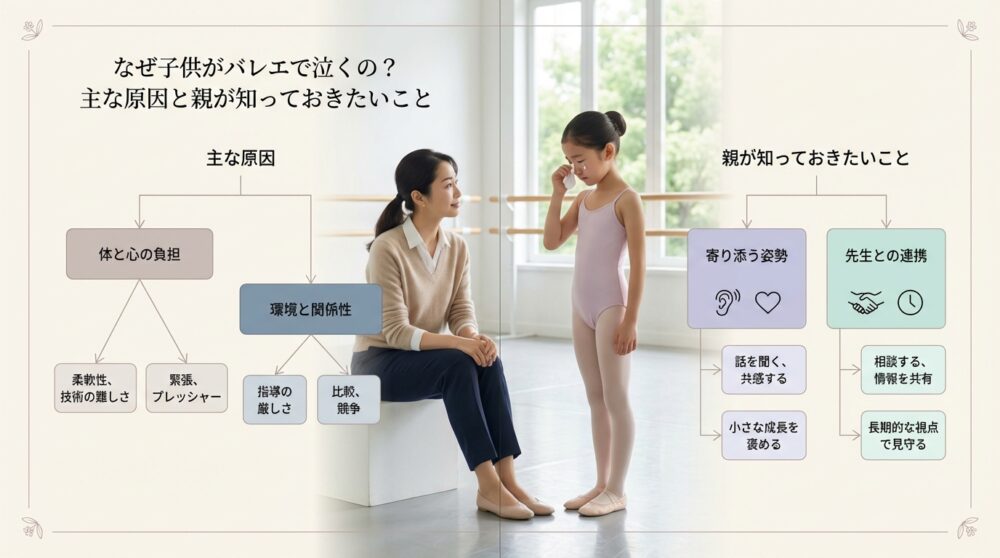 なぜ子供がバレエで泣くの？主な原因と親が知っておきたいこと