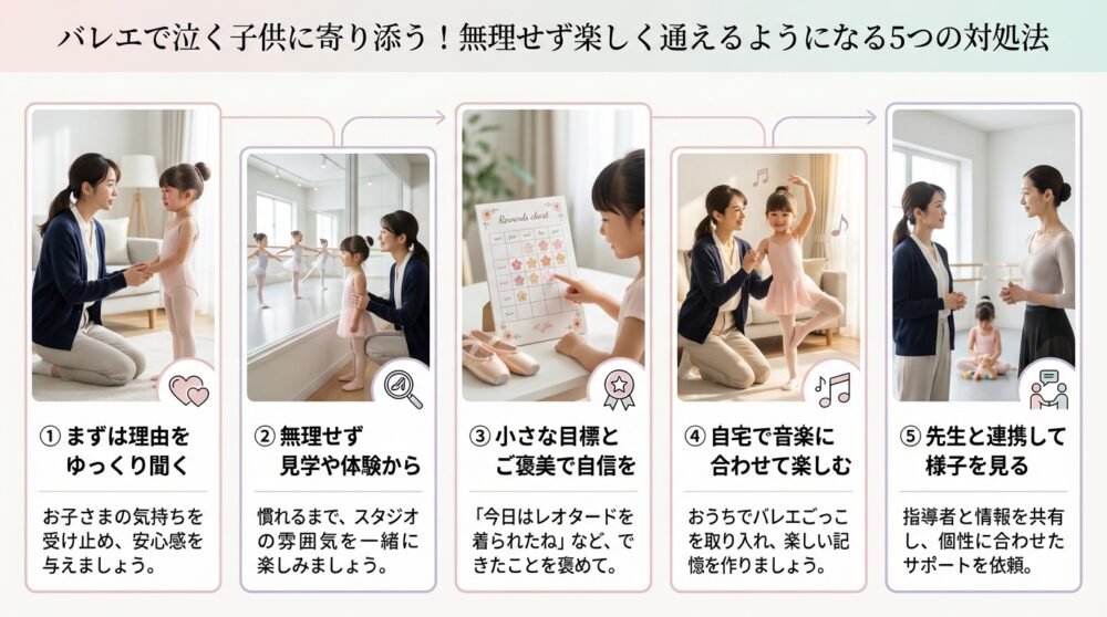 バレエで泣く子供に寄り添う！無理せず楽しく通えるようになる5つの対処法