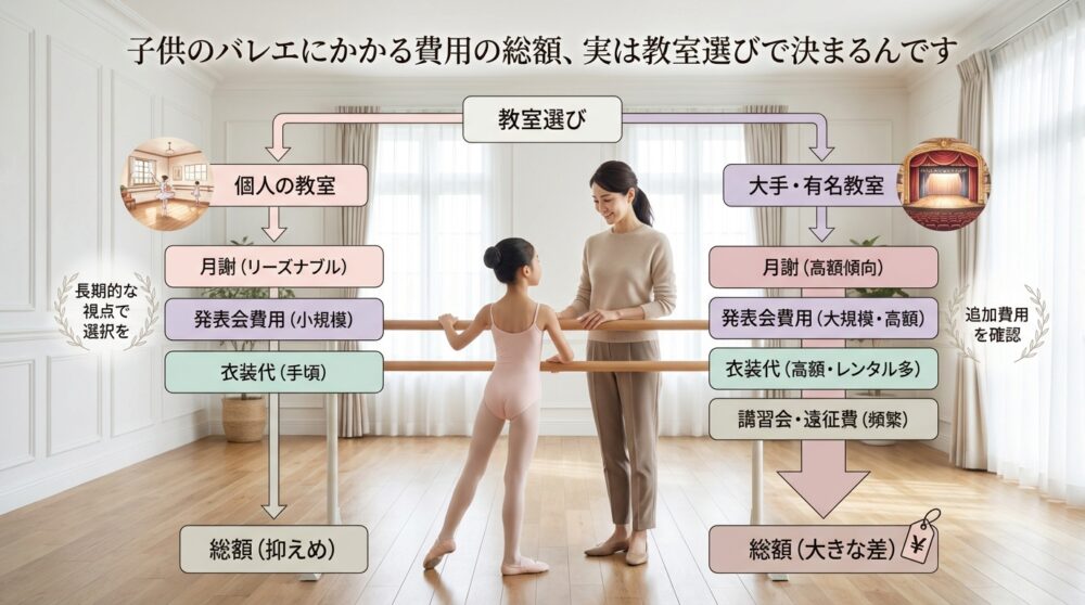 子供のバレエにかかる費用の総額、実は教室選びで決まるんです