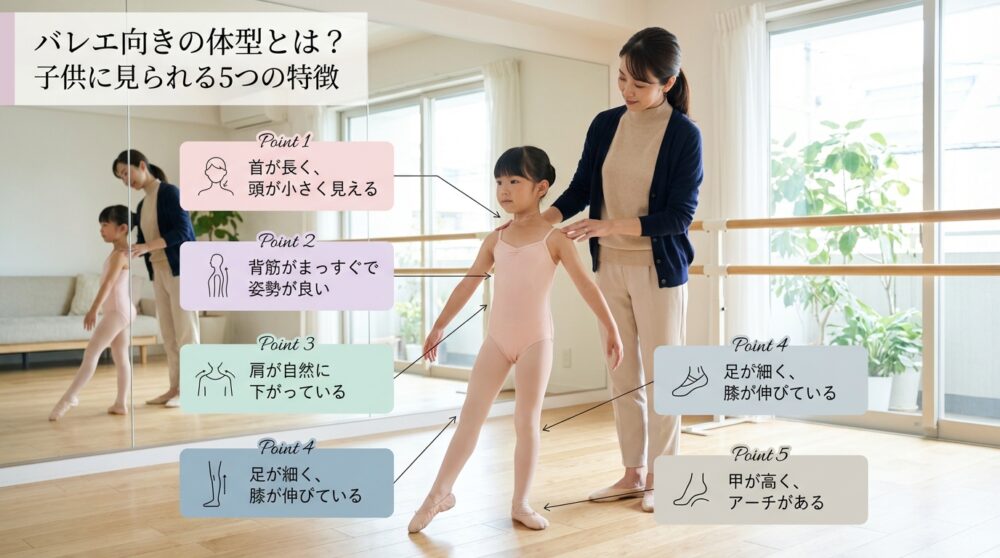 バレエ向きの体型とは?子供に見られる5つの特徴