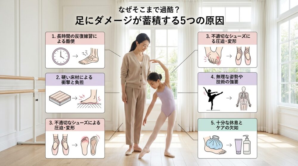 なぜそこまで過酷?足にダメージが蓄積する5つの原因