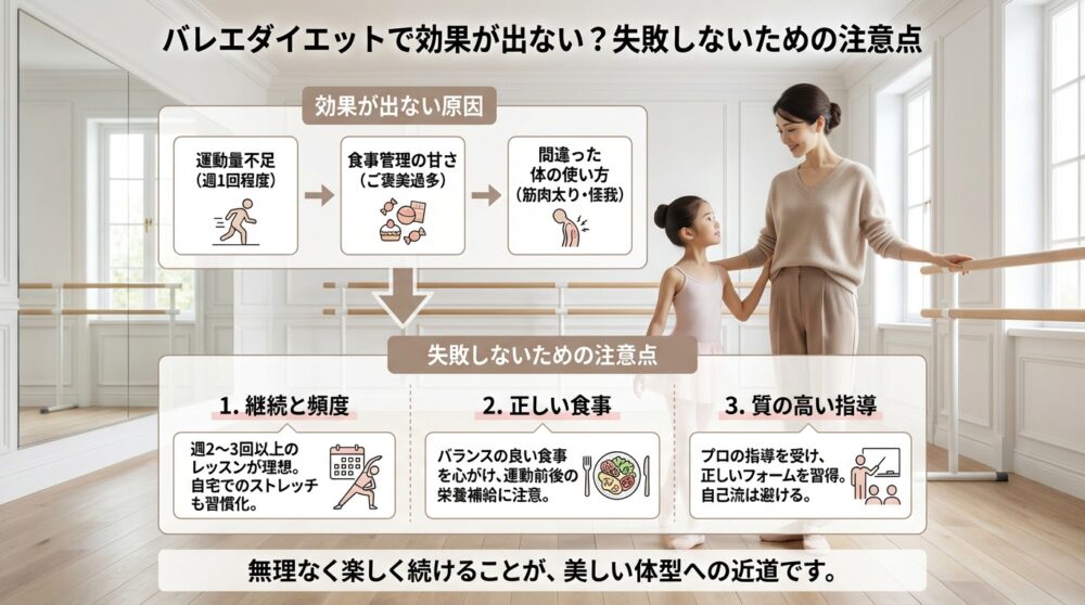 バレエダイエットで効果が出ない？失敗しないための注意点