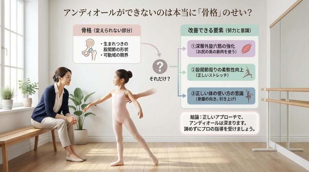 アンディオールができないのは本当に「骨格」のせい?