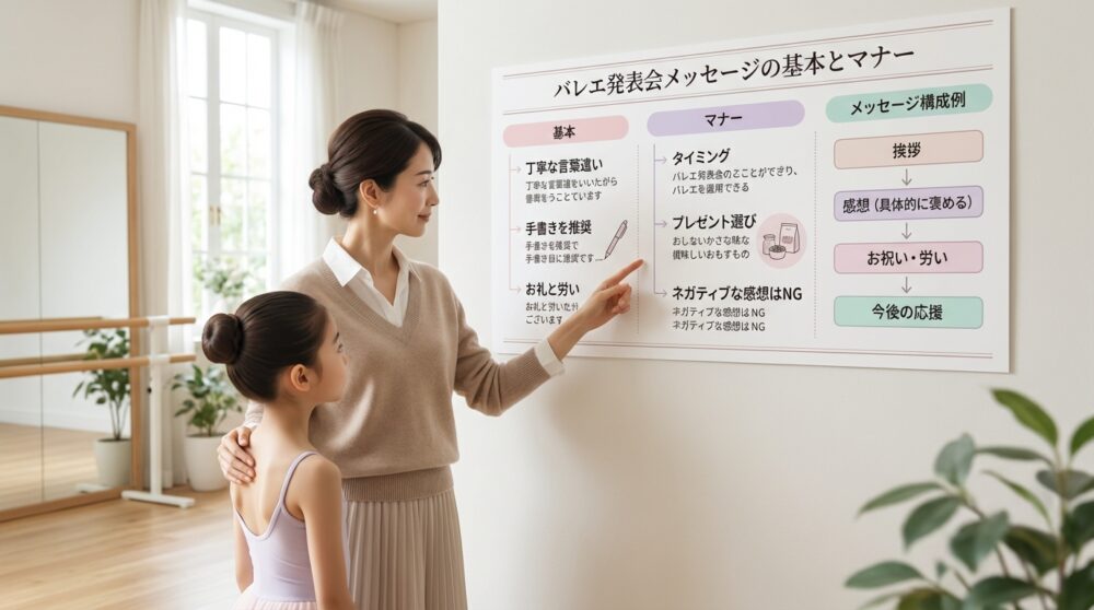 バレエ発表会メッセージの基本とマナー