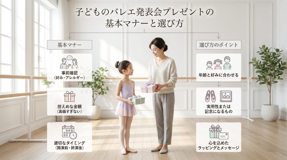 子どものバレエ発表会プレゼントの基本マナーと選び方