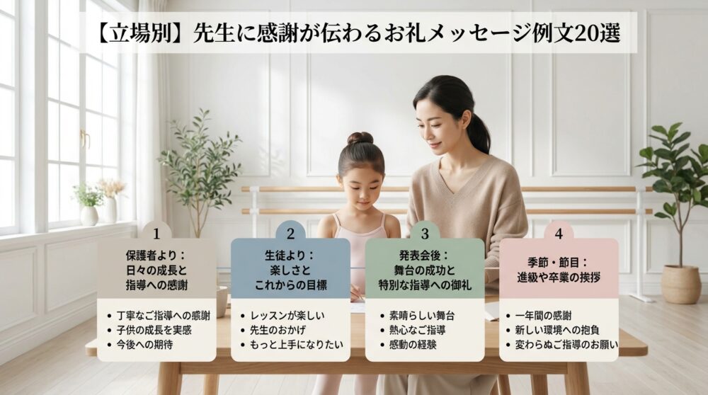【立場別】先生に感謝が伝わるお礼メッセージ例文20選