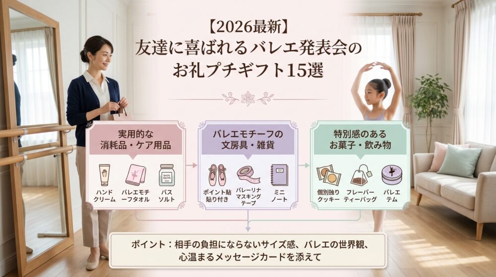 【2026最新】友達に喜ばれるバレエ発表会のお礼プチギフト15選