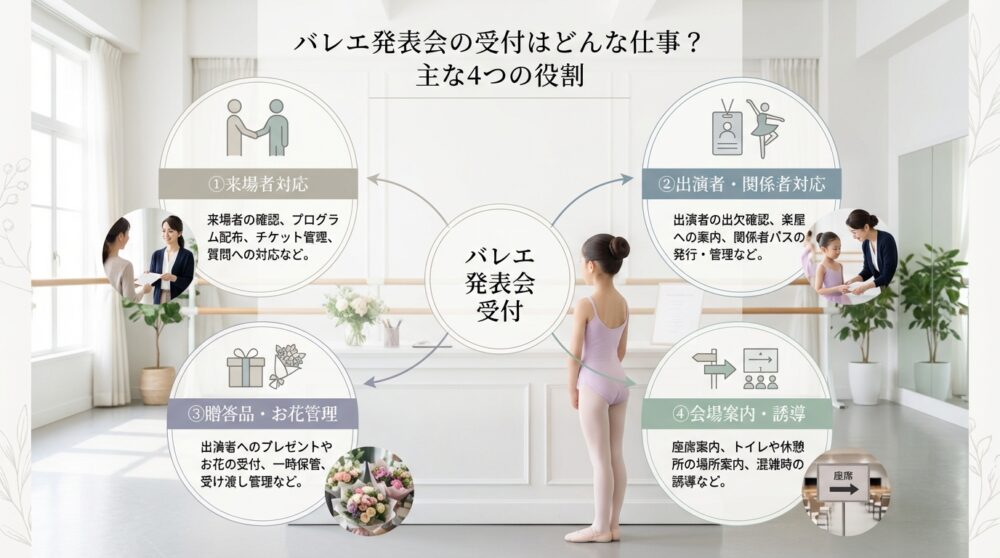 バレエ発表会の受付はどんな仕事？主な4つの役割
