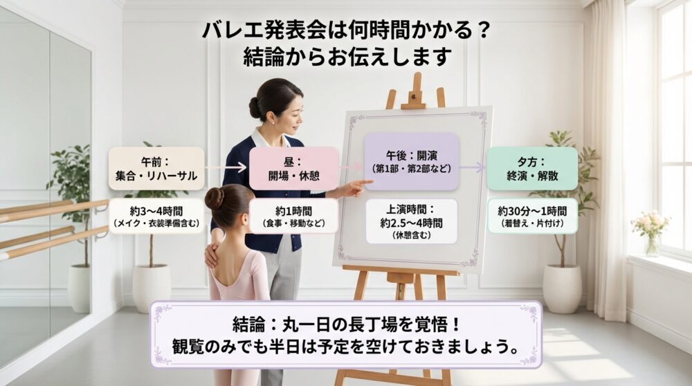 バレエ発表会の拘束時間の実態