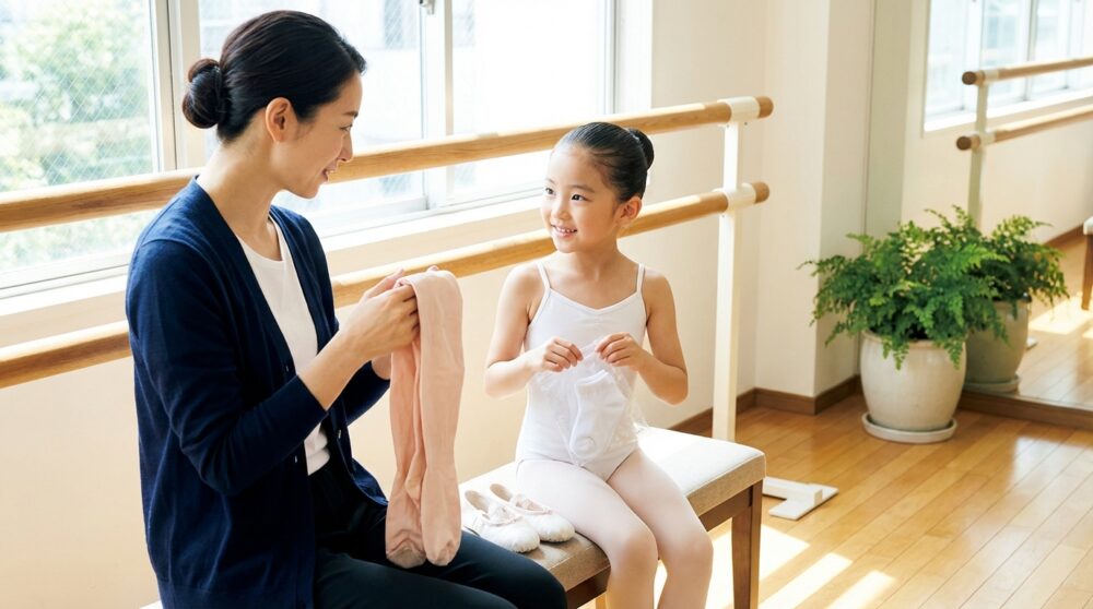 バレエ発表会靴下タイツの解説イメージ