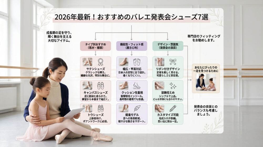2026年最新！おすすめのバレエ発表会シューズ7選
