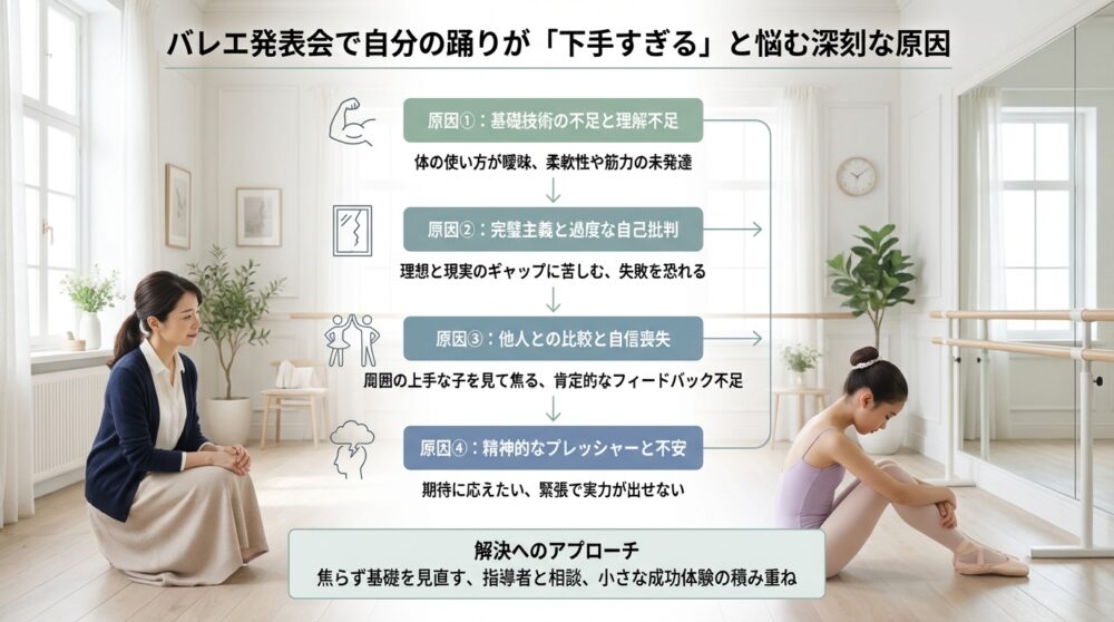 バレエ発表会で自分の踊りが「下手すぎる」と悩む深刻な原因