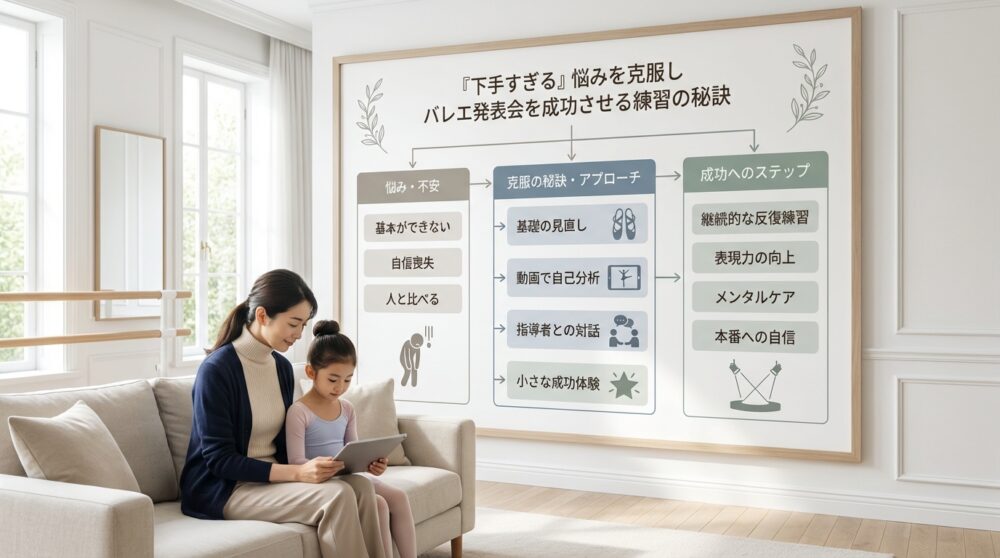 「下手すぎる」悩みを克服しバレエ発表会を成功させる練習の秘訣