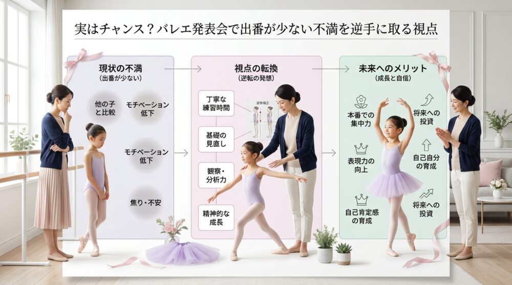 実実はチャンス？バレエ発表会で出番が少ない不満を逆手に取る視点