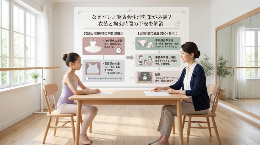 なぜバレエ発表会生理対策が必要？衣装と拘束時間の不安を解消