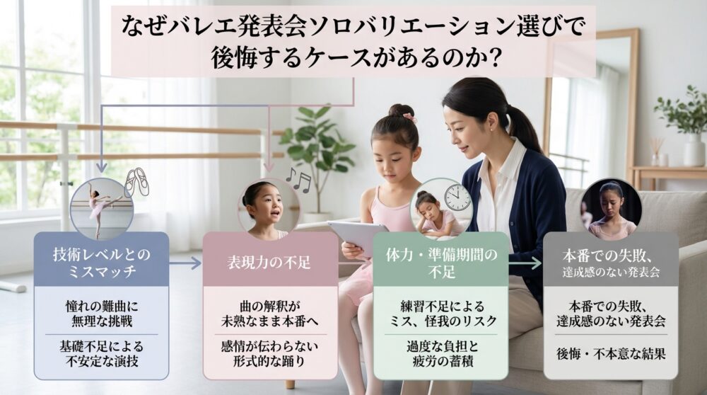 なぜバレエ発表会ソロバリエーション選びで後悔するケースがあるのか？