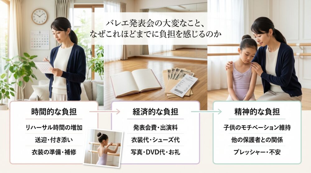 バレエ発表会の大変なこと、なぜこれほどまでに負担を感じるのか