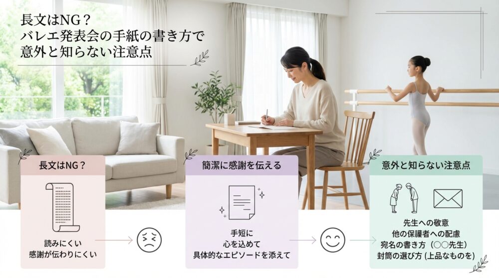 長文はNG？バレエ発表会の手紙の書き方で意外と知らない注意点