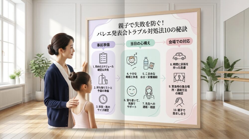 親子で失敗を防ぐ！バレエ発表会トラブル対処法10の秘訣