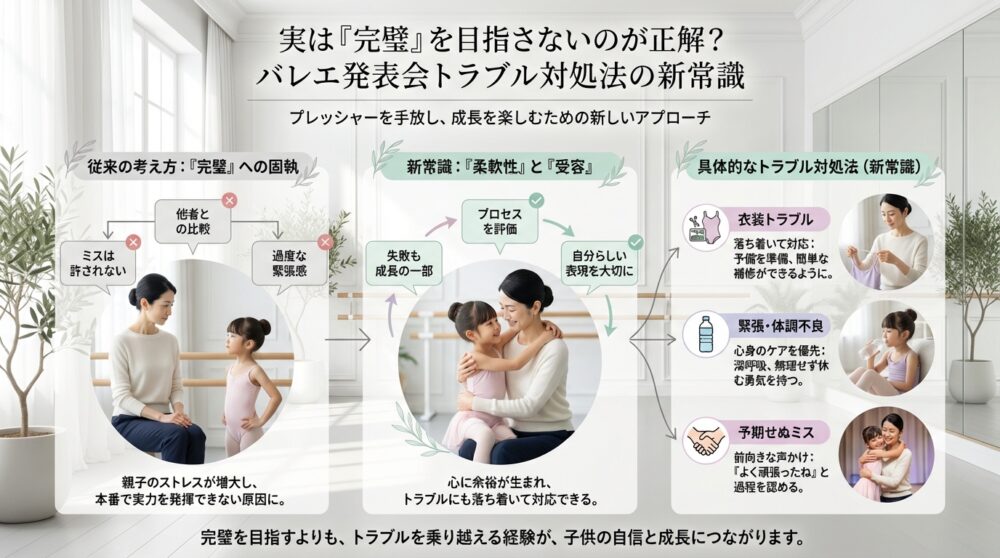 実実は「完璧」を目指さないのが正解？バレエ発表会トラブル対処法の新常識