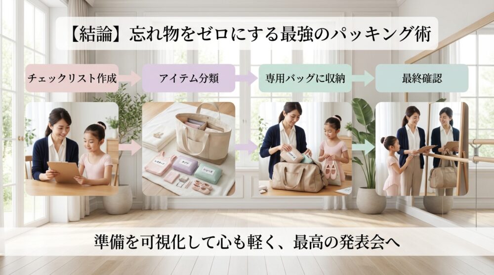 【結論】忘れ物をゼロにする最強のパッキング術